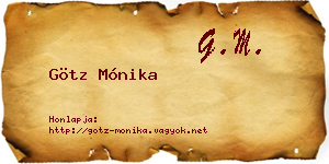 Götz Mónika névjegykártya